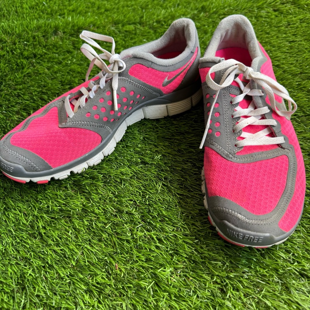 Women's Pink and Gray Athletic Shoes - Picture 11 of 14